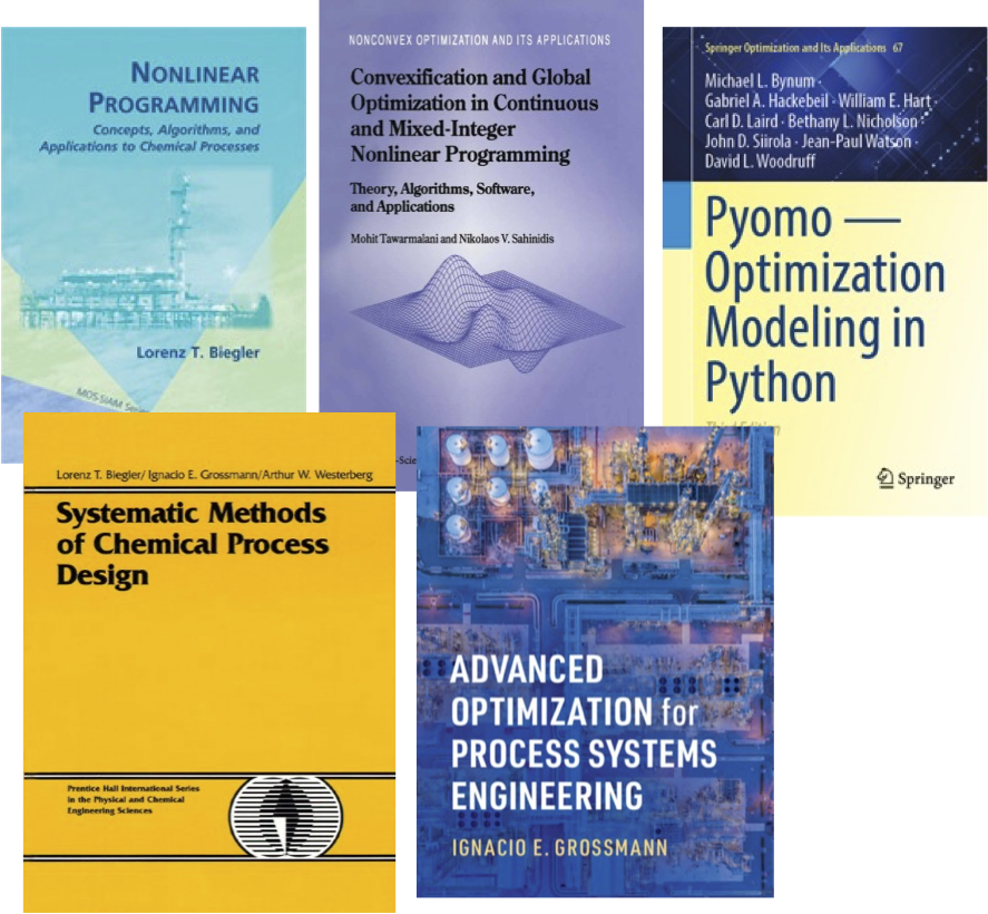 A collection of the covers of each textbook written by the CAPD group